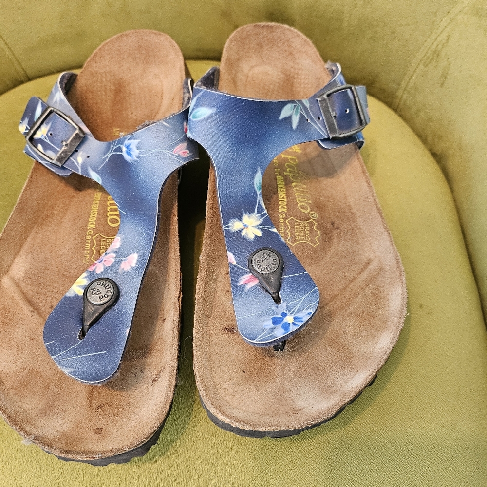 Birkenstock Floral Blue Sandals